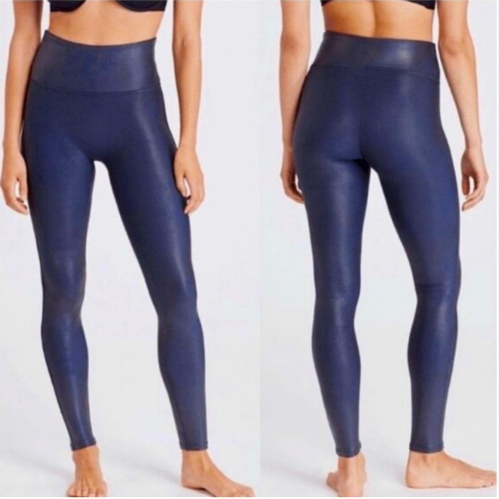 SPANX Blue NYLON LEGGINGS SIZE X-LARGE 🔥RARE 🔥